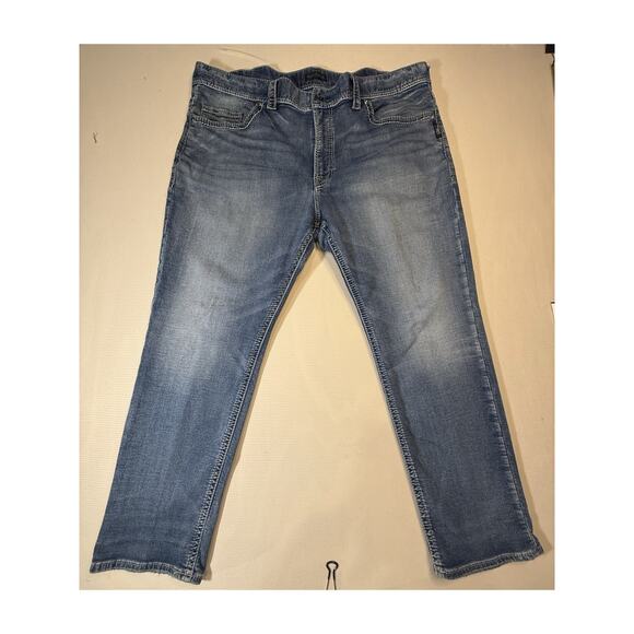 Silver Jeans Co Men’s Relaxed Fit Straight Leg Denim Jeans Blue 42x30 - Picture 1 of 10